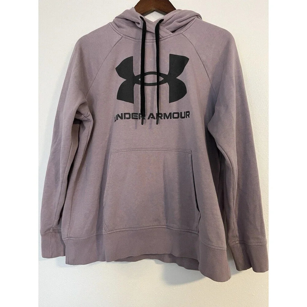 Under‎ Armour Hoodie Women’s L Loose Fit Lavendar Purple Pullover Sweatshirt